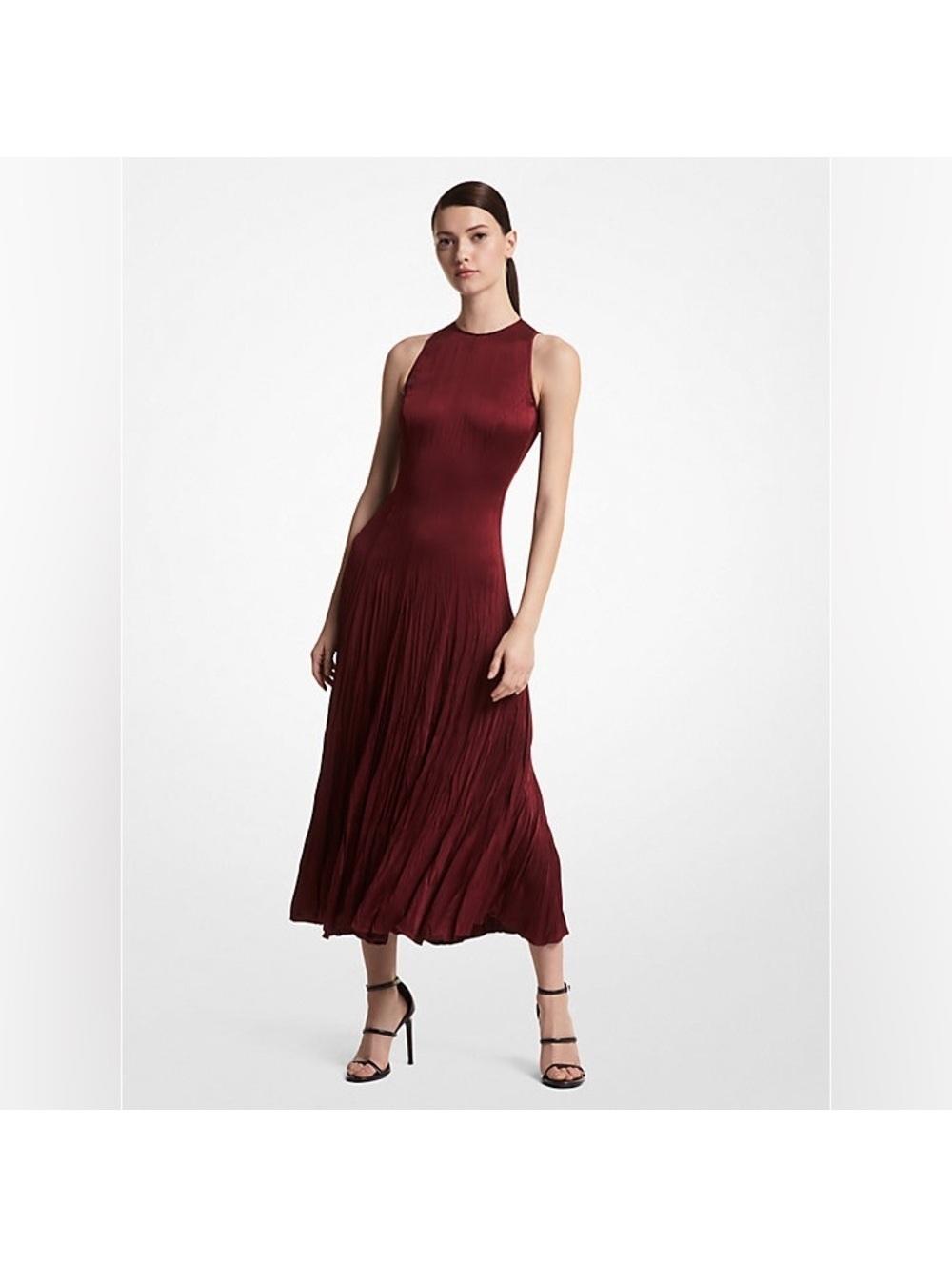 Michael Kors Collection Jamison Crushed Satin Charmeuse Dress NWT Retail $1,990